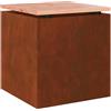 vidaXL Panchina da Giardino Ruggine 40 x 40 x 43 cm Acciaio corten, Panca Moderna e Resistente per Giardino e terrazzo, arredo Esterno, Lounge Impermeabile