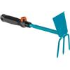 Gardena Zappetta Gardena Combisystem: Zappa Doppia Tridente per Dissodare/Aerare e Diserbare Il Terreno, Larghezza 6,5 Cm, Impugnatura Ergonomica (8915-20)