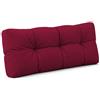 POKAR Cuscino-schienale Imbottito 120x40cm per Divano da Giardino, fodere asportabile e lavabile, Spalliera per Bancali, Interno ed Esterno, DYI - fai da te, senza Pallet, Rosso Scuro