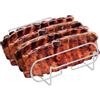 Generico Supporto per Costolette Barbecue,31.3x25.3cm Cestello per BBQ Rib Rack, per Bistecca,Supporto Bistecche E Costine per 4 Costolette di Ricambio Croccanti dalla Griglia E dal Forno