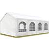TOOLPORT Tendone per feste 3x8 m Gazebo party per sagre, mercati 450 N bianco impermeabile protezione UV