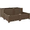 vidaXL Fioriera Rialzata 80x80x38 cm in Polipropilene