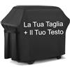 Ferocity Personalizzato Coperchio per griglia Copri-Capote Barbecue Copertura Impermeabile Protettivo Griglia BBQ Nero, la Tua Taglia su ordinazione con Il Tuo Testo [084]