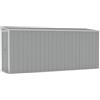 vidaXL Capanno Giardino a Parete Grigio 118x382x178 cm Acciaio Zincato