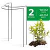 Novatool - 2 supporti per arbusti, semicircolare, colore verde, 70 x 40 cm