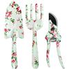 Takingup Set Attrezzi Da Giardino, 3 Pezzi Giardinaggio Per Donne, Attrezzi Da Giardinaggio Con Stampa Floreale, Da Giardino Pesanti Inclusi Cazzuola, Potatore, Set Da Donna Rastrello A Mano, Cazzu