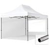 TOOLPORT 3x4,5m Gazebo Pieghevole con Laterali (finestre panoramiche), Premium Acciaio, Bianco