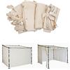 Mendler Set 4x tende per gazebo pergola a parete HWC-A22 3x3m poliestere - avorio