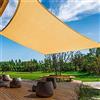 Generic Tenda parasole beige per pergola da giardino, traspirante, 8 x 8 m, resistente ai raggi UV, rete ombreggiante per patio esterno 8 x 8 m, tenda a vela quadrata