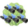 acquaverde Mini Valvola a Cilindro, Rubinetto Portagomma con Filetto Femmina per Impianti, Sistemi e Tubi di irrigazione a Goccia, Nero Made in Italy - Orto Facile (5, 16 mm x 3/4)