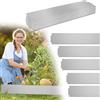 Aufun Bordatura da Giardino in metallo, 5 m x 18 cm, per prati e aiuole, 5 pezzi, 100 cm x 18 cm (lunghezza x altezza), Bordo Giardin Flessibile, Prato in Acciaio galvanizzato