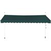 RELAX4LIFE Tenda da Sole per Esterno con Morsetto senza Forare, Telaio Telescopico, Telo Anti-UV, Altezza e Inclinazione Regolabile, Ideale per Balcone e Terrazzo (Verde, 400x175cm)