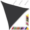 MAJINGC Majincg, tenda parasole triangolare 3 x 3 x 3 m, impermeabile, protezione UV 95%, per giardino, patio, piscina, esterni, include corda, colore nero
