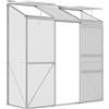 Outsunny Serra Outsunny, serra con porta scorrevole, lucernario incernierato, casa per pomodori, casa per piante da giardino, in policarbonato e alluminio, argento, 192 x 68 x 196 cm
