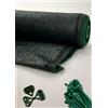 PINTO FERRAMENTA E-COMMERCE PINTO FERRAMENTA Rete Ombreggiante VERDE Telo Telone Recinzioni Giardino Balconi Rete Metallica Privacy Frangisole Esterno 90% Copertura Oscurante Ombra +100 Fascette + 10 CLIP (h1.5x25mt)