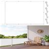 XUEQXUE Tenda da Sole Rettangolare 1 x 3.5 m Impermeabile, Copertura Antipolvere, Protezione Antivento Tenda, Parasole con Vela Tenda Velo Sole per Esterno Terrazza Giardino, Bianco