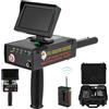 JINPRDAMZ Rivelatore di metalli professionale, set con indicatore LED, rilevatore di metallo, a lunga distanza, per oro e argento, rame, pietre diamantate, rilevatore d'oro, profondità di rilevazione 130 m,