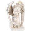 Lunartec Statue da Giardino - Angelo: Figura di Angelo Custode LED Solare, per Interni ed Esterni, 24,5 cm, IP44 (LED per Esterni, Tomba, Tomba)