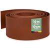 UNUS Bordo metallico da 10 m per giardino con effetto arrugginito, altezza 10 cm, per delimitare aiuole, sentieri, alberi, giardini di ghiaia, flessibile e accorciabile, resistente alle intemperie