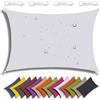 QIAQ Tenda parasole rettangolare, 4 x 4 m, 95% UV, protezione solare da giardino, impermeabile, per giardino, patio, feste, pergola, balcone, colore bianco
