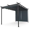 Blumfeldt - Pergola, 3x4m, Pergola da Giardino con Tetto Resistente & Tende Laterali, Telaio in Acciaio Verniciato, Facile Montaggio, Pergolato da Giardino per Tutto l'Anno