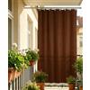 HOME ZEN HOUSEHOLD LINEN Tenda da Sole LIGHT Tinta Unita per Esterno e Balcone, con Frange e Anelli, Tessuto Poliestere Leggero, Diverse Varianti 145X250 CM TINTA UNITA MARRONE