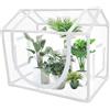 Sutowe Mini serra per interni ed esterni, protezione per fiori in inverno con chiusura lampo, copertura per piante, tenda per verdure, piantine, semi di umidità (60 x 50 x 40 cm)