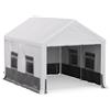 blumfeldt Gazebo - 4x3m, Gazebo Esterno Resistente, Tetto in PE, Pareti Laterali con Finestra, Telaio in Acciaio, Facile da Montare, Protezione da Pioggia & Sole, Ideale per Feste & BBQ