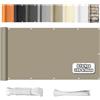 WEALSFUN Paravento per Balcone, Recinzione Copertura per Protezione Privacy Balcone per Balcone Giardino terrazza con Occhielli Corde e Fascetta Impermeabile Anti-UV con Fascette, 50 X 400CM Cachi