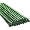 A2ZWORLD 10 Pezzi Supporto Per Piante 90cm Ø8mm, Canne In Acciaio Plastificato, Bastone Orti, Colore Verde, Tanti Misure (0,8X90cm)
