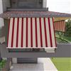 Mitepek Tenda da sole a caduta con bracci per balcone terrazzo finestra 300cm Beige Bordeaux Golisa