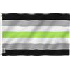 ANLEY Fly Breeze 3x5 piedi bandiera orgoglio Agender - colori vivaci e resistente allo sbiadimento UV - testata in tela e doppia cucitura - bandiera orgoglio Agender con anelli di tenuta