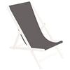 Ferocity Tela di Ricambio per Sedia a Sdraio 131x44 cm, per Giardino, terrazza e Piscina Intercambiabile in Tessuto 100% Poliestere per Sedia a Sdraio Pieghevole in Legno, Motivo Grigio [119]