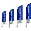 QSUM Bandiera Swooper Personalizzata 7FT - Pubblicitaria Con Testo Logo, Segni Piuma Per Pizza, Barbiere (Compreso Solo Superficie Bandiera)