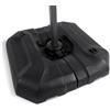 PURPLE LEAF Base per Ombrellone 100 kg Decentrato, Base Riempibile 91 x 90 x 16,5 cm con Acqua o Sabbia, Stabile e Solido, Nero