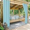 Hiseng Tende da Esterno con Anelli 2 Pezzi, 120x150cm Tende da Sole Tenda Oscurante Impermeabile Tenda per Esterni per Giardino Cortile Balcone Protezione Solare e Privacy (120x150cm,Azzurro)