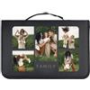 Wanapix | Set per Barbecue Personalizzato | Include 6 Accessori (2 coltelli, Affilatore, Trinciatrice, Pinzette, Tavola) | Custodia Personalizzata con Foto e Testo | Family