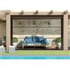 TENDAGGIMANIA Tenda da esterno impermeabile Antivento e Antipioggia Trasparente ERMETICA - Misura 350CMX200CM Tenda Crystal PVC con cassonetto, guide laterali antivento e 2 stecche Personalizzabile