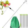 Mamamax Raccogli Frutta con Telescopico 2,4/3,2M, Raccoglitore di Frutta Rimovibile in Inox Raccoglitore di Frutta Leggera, Palo di Raccolta di Frutta da Giardino per la Raccolta di Pera Limone Arancione (2,4