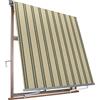 VERDELOOK Tenda da Sole Milos a Caduta avvolgibile con Braccetti 80 cm per ancoraggio, larghezza 3 m e altezza 2,45 m, beige e verde