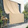 Home Tresor Tenda da Sole Tinta Unita per Esterno con Occhielli in Metallo | Telo Ombreggiante a Caduta per Balconi Resistente Lavabile Beige 140x250cm