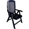 GRANDSOLEIL GRAND SOLEIL, Poltrona Victoria Blu, 5 Posizioni, per Giardino ed Outdoor, 63x64x112