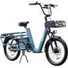 ONESPORT OT01 Bicicletta elettrica, Motore 650W, Batteria 48V 27Ah, Pneumatico 20*2.6 pollici, Velocità massima 25km/h - Blu