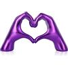 DOVDOV Accenti decorativi per la stanza viola, statue e sculture a forma di mano a cuore, statuette viola per decorare mensole per casa, soggiorno, ufficio, ingresso, tavolo da tavolo bohémien,
