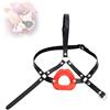 HUNTVE Trainer orale regolabile in silicone rosso a labbra morbide O-Ring per coppie ḄḌṢṂ Ḅall G'ä'g Ạḍụlṭ Śëẍ Eróṭịc ṭóyš F'lịr'ṭ Gạṃẹ Tọy per Cọüplèṣ Ḅëḍ
