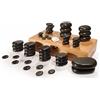 Master Massage Equipment Master Massage Hot Stone - Pietre riscaldanti per massaggi, in scatola di bambù, 50 pezzi