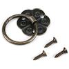 Haofy Maniglia con Anello in Ferro 20pz per Cassetto Armadio Com¨° Scrivania Porta - Finitura Placcata Ottone Antico - Adatto per Casa Ufficio Negozio - Include Viti di Fissaggio