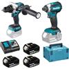 Makita Combo DTD153Z+DHP486Z BL 18V LXT 5Ah 3 bat. MakPac Marca