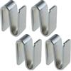 LUORNG 4 pezzi scaffalatura a S gancio cromato per filo scaffale sistema filo rack gancio, argento