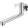 Jayruit Rubinetto Estensibile da Parete, in Acciaio Inox, Girevole, Singolo Rubinetto per Acqua Fredda per lavello da Cucina, lavatoio, Pulizia per Pulizia Agevole, Montaggio Semplice (25 cm)